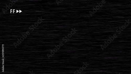 VHS fast forward glitch effect retro tape static overlay featuring classic analog tape distortion, horizontal scanlines. Old Analog VCR Videotape Noise and Damage Overlay. 