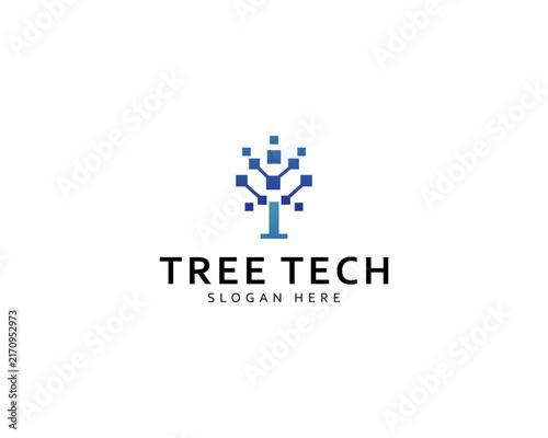 Digital Tree Logo Technology Innovation Growth Data.