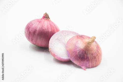 Raw Onion Isolated on White Background
