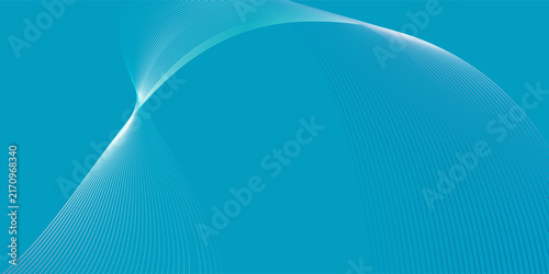 Abstract blue smooth waves on white background.Vector illustration.