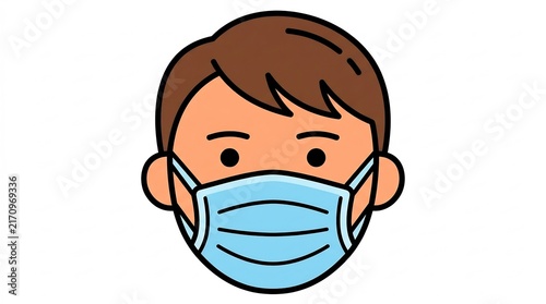 Man wearing protective masker for health and safety