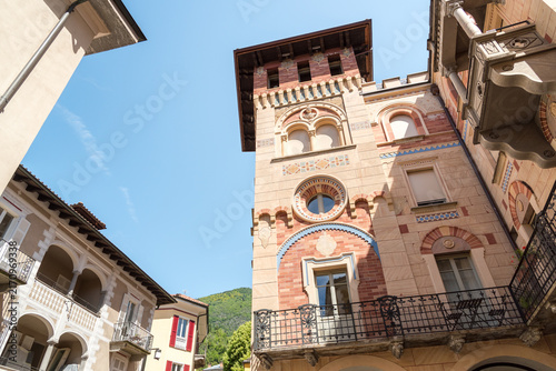 Palazzo Torretta, a historic building located in the old town of Locarno in the Canton of Ticino, Switzerland