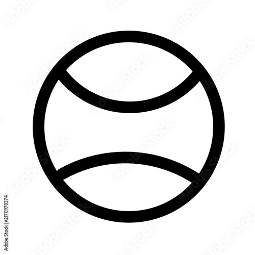 Tennis Ball Outline Icon Vector