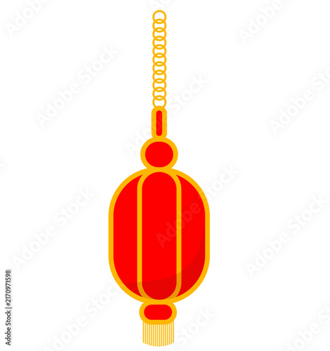 Traditional Hanging Chinese Red Lantern Icon