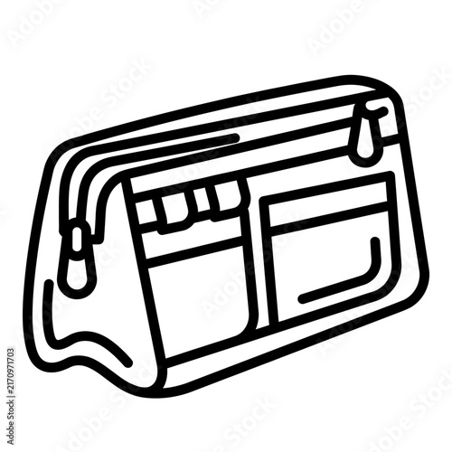 Pencil Case Stationery Bag Line Icon
