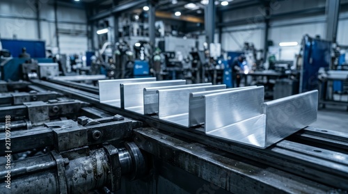 Factory made metal components processed on a professional bending machine.