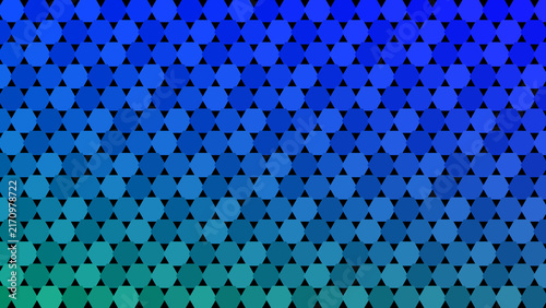 Modern Abstract Neon Cyber Blue Geometric Hexagonal Grid Illustration on Dark Background