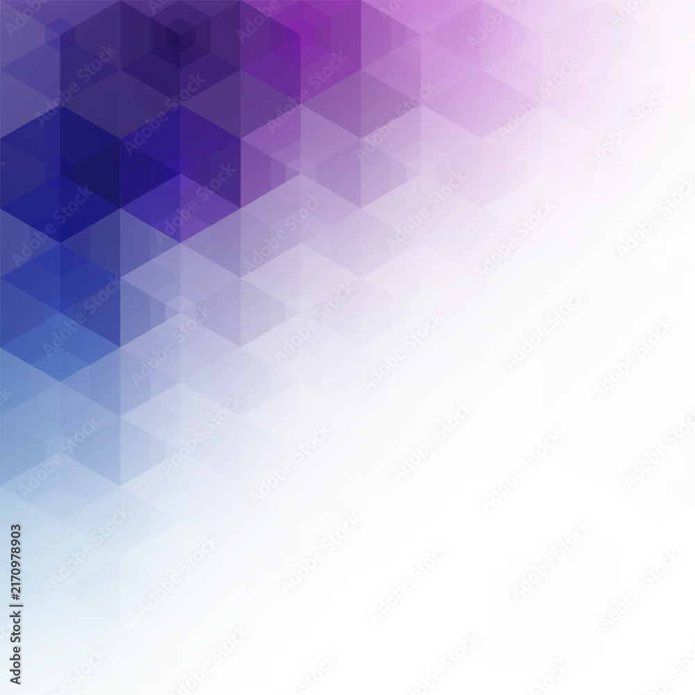 Obraz premium Stylish abstract white and bright purple geometric background with hexagons in vector design. eps 10