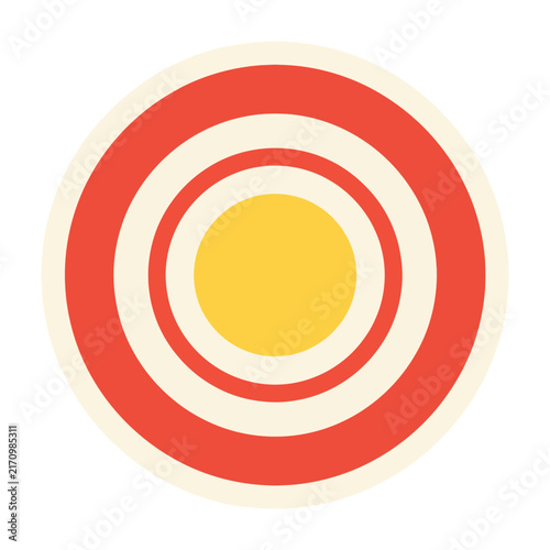 Abstract Round Target With Red And Yellow Rings
