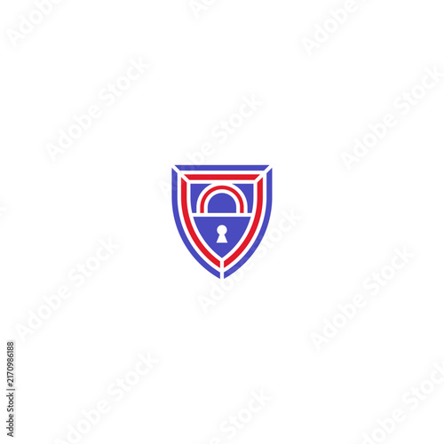 Safe shield with padlock logo.