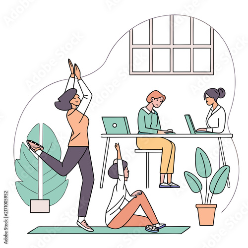 Illustrated person carrying stack of colorful folders and documents in office setting with office worker document stack file management office illustration business documents stacked files