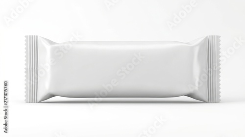 Blank white food snack bar packaging mockup