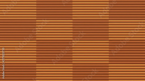Brown horizontal wooden slat pattern shutter blinds with transparent background isolated on white