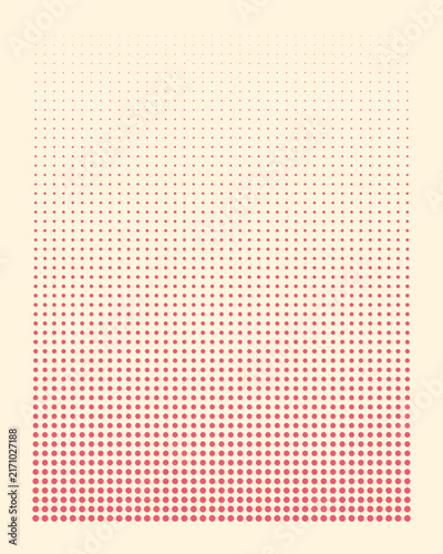 Abstract red halftone gradient dots pattern for background or graphic design elements.