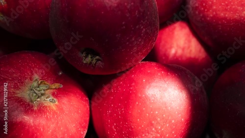 Fresh Red Apples Close Up, Ripe Healthy Fruit background