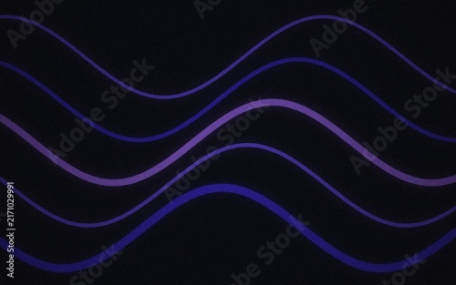 Abstract background, featuring flowing horizontal, wavy lines in, shades of purple, and violet set, against a dark, black textured surface backdrop