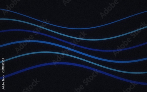 Abstract background, with multiple flowing, wavy lines in, various shades of, blue and cyan, arranged horizontally on, a dark black surface