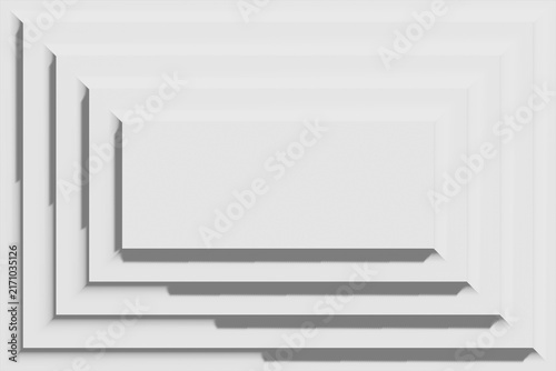Foto Modern White Staircase Interior with Minimal Architecture and Clean Empty Space