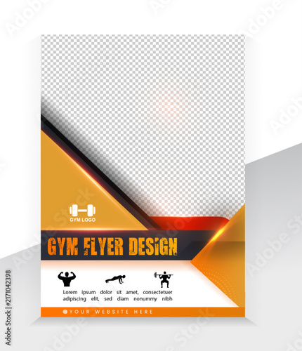 Gym-Flyer Design Fitness Fitness-Center Vector Template Poster