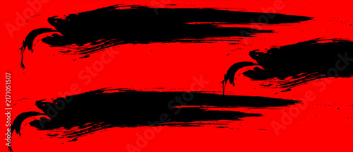 Red and black grunge brush stroke abstract background