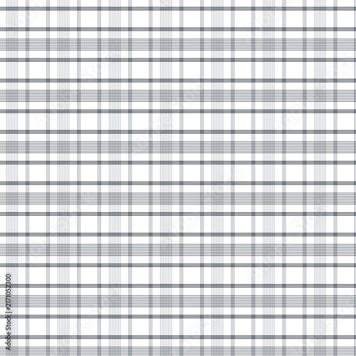 Thin Line Plaid Seamless Pattern Background in Black White