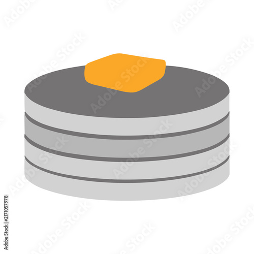 Stack of pancakes with butter