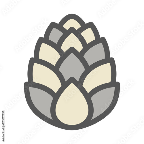 Stylized hop cone icon