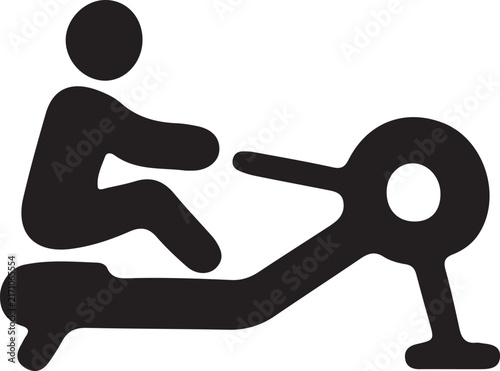 Man Silhouette with Key Vector Icon for Success, Business, Running, Competition and Active Lifestyle Concepts