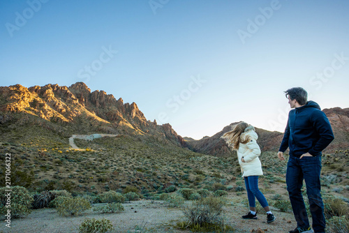 фотографія Walking in desert landscape