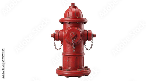Canvas Print Red fire hydrant png on isolated transparent background