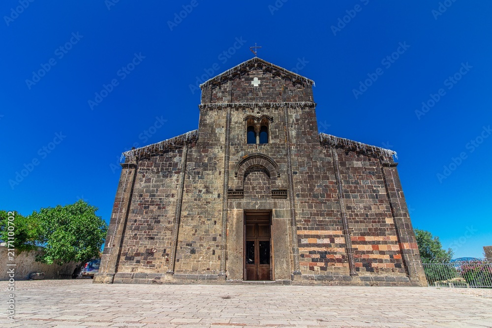 Fototapeta premium Facade of Santa Maria del Regno church in Ardara. Sardinia, Italy