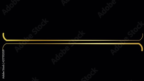 Minimalist Gold Line Dividers Motion Graphics Set.