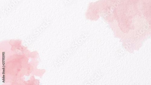 Elegant Watercolor Pink Floral Frame Animation with Soft Ink Bleed Background.