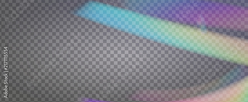 Iridescent Prism Background. Rainbow Light Leak Effect.  Neon Overlay And Diamond Glow With Abstract Light And Holographic Sparkle. Iridescent Crystal Prism Background With Light.