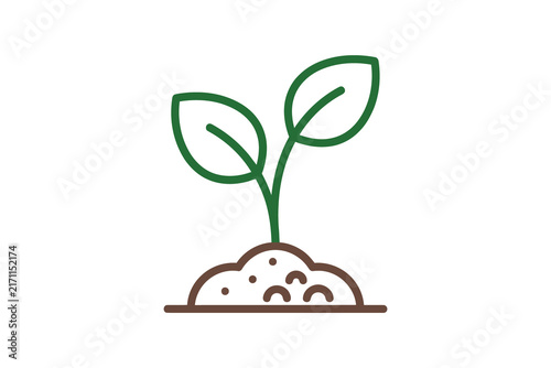 Sprout in Soil Vector Icon