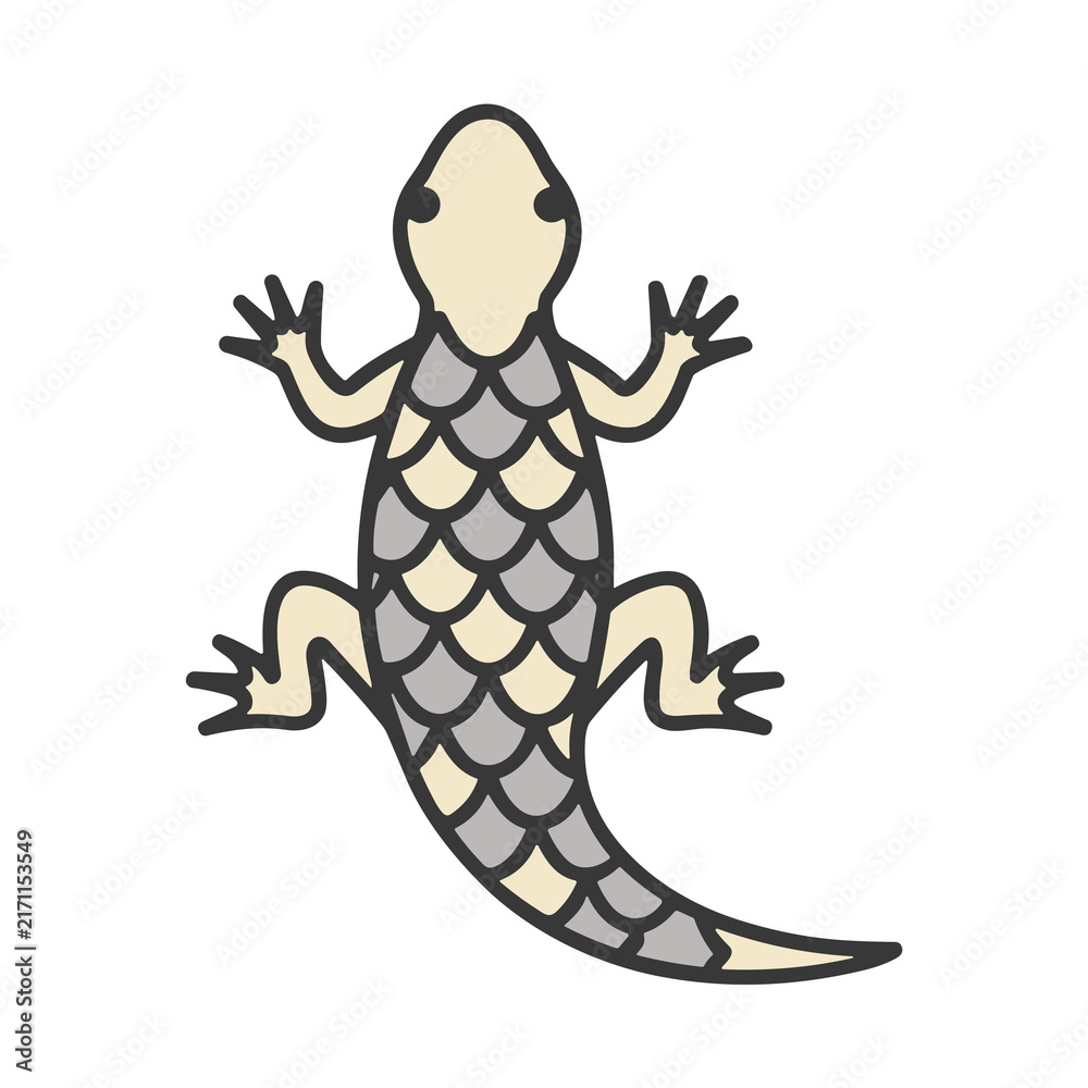Fototapeta premium Stylized lizard illustration