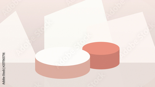 Obraz na plátně 3D Geometric Product Podium Display Stand Background - Style 007
