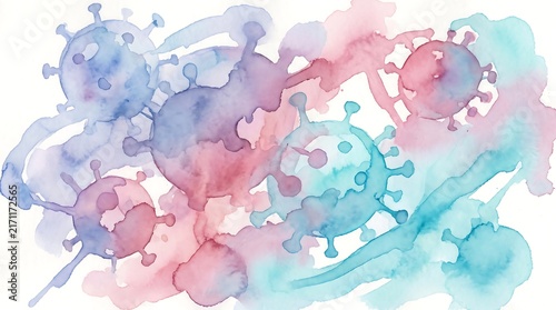 Soft Pastel Watercolor Biological Organisms