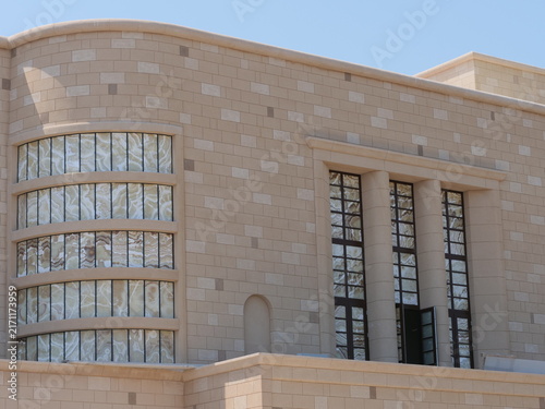 Fotografía Fascist architecture facade of the National Theater of Rhodes in Greece