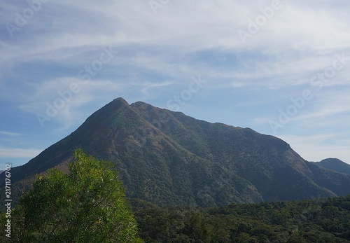 mountain landscape with clouds