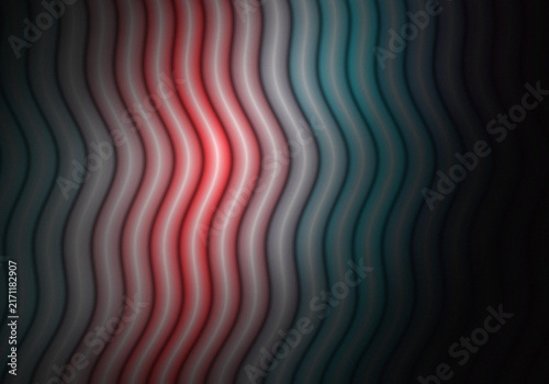 Abstract background, featuring vertical wavy, lines with a, blend of red, and blue light, creating a glowing, effect on a, dark textured surface