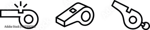 Whistle icon set, Sport whistle icon set, dog whistle icon set, Loudly blowing whistle icons set, Vector Illustration !	