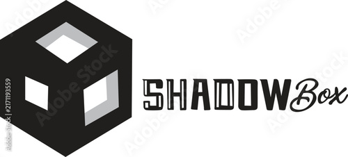 ShadowBox Logo Design with 3D Geometric Cube.