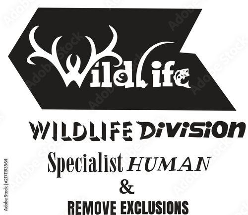 Wildlife Division Specialist Human and Remove Exclusions Graphic Logo