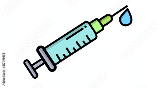 syringe with blood