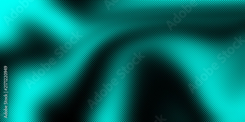 Abstract cyan blue background with halftone dot texture and dark gradient digital pattern