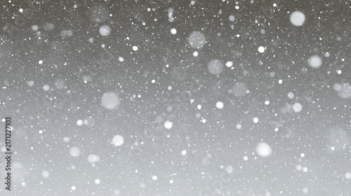 Foto Falling snow and bokeh lights overlay texture
