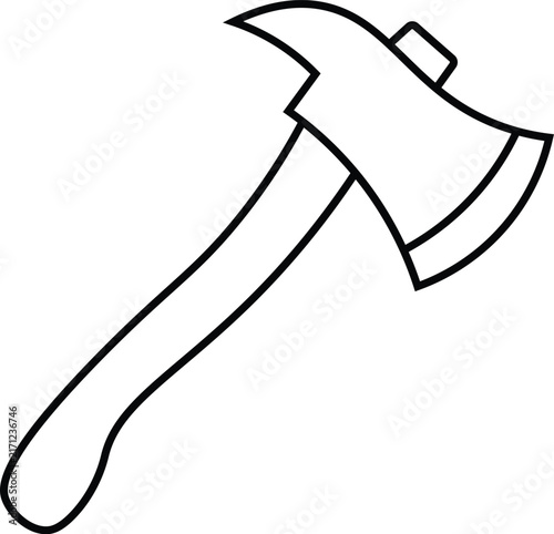 Firefighter axe icon vector illustration