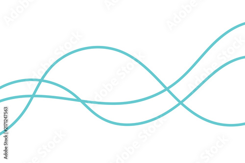 Smooth Sinusoidal Wave Lines, Minimal Flowing Curve Pattern, Light Blue Abstract Motion Design.