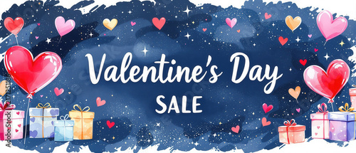 Valentines day sales banner